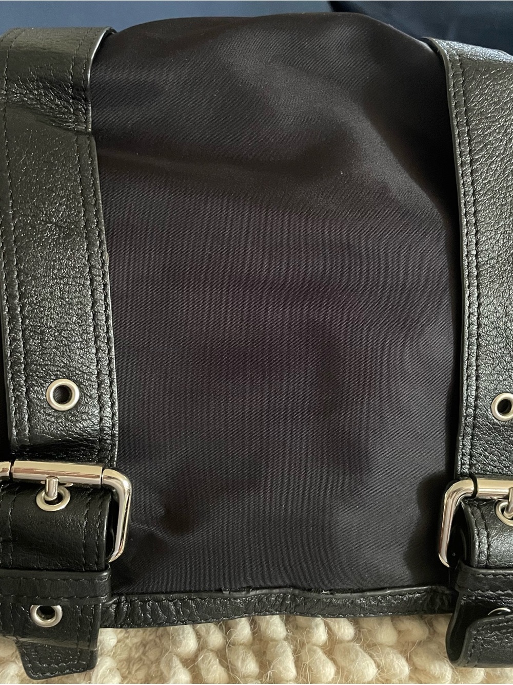 Women’s Talbots  Black Leather-Trim Bag/Purse - Classic Style